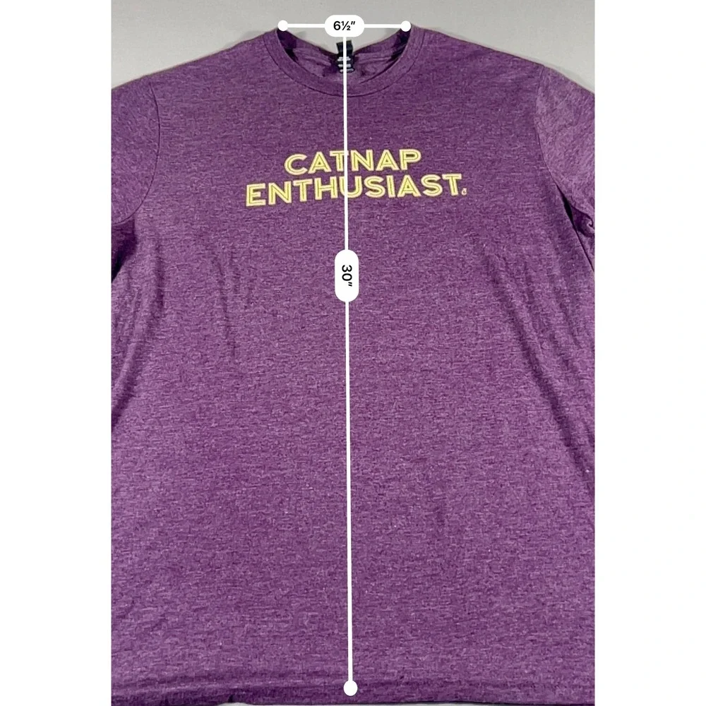 District Perfect Blend Catnap Enthusiast Graphic Tee Purple Heather L Womens